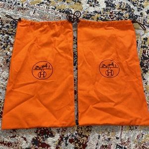 2 Hermès large shoe Dust Bags